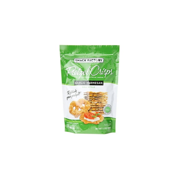 Snack Factory Pretzel Crisps, Garlic Parmesan, 7.2 Oz Bag (Pack of 10)