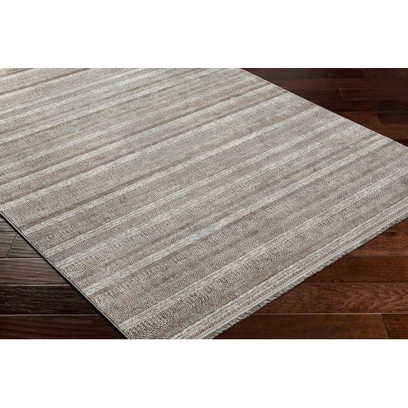 Hauteloom Batarasa Living Room, Bedroom Area Rug - Bohemian, Transitional - Light Gray, Medium Gray, Charcoal - 7'10" x 10'2"