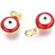 thumbnail image 2 of 50 dijes de aleación de esmalte chapados en oro de 18 quilates, colgantes de ojo turco de la suerte para hacer joyas, pulseras, collares y pendientes para mujer., 2 of 9