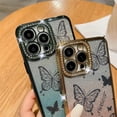 thumbnail image 2 of for iPhone Case,Luxury Crystal Diamend Rhinestone Glitter Sparkle Sparkly Butterfly Pattern Soft Shockproof Phone Case (Purple,iPhone 11 Pro Max), 2 of 5
