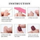 thumbnail image 4 of Linda flor prensa en uñas ataúd uñas postizas largas arco brillante diseñado cubierta completa bailarina uñas postizas artificiales puntas para mujeres y niñas 24 piezas, 4 of 5