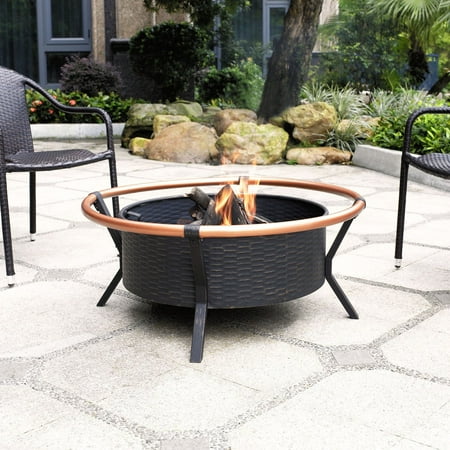 Crosley Yuma Copper Ring Firepit Black Walmart Com