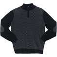 thumbnail image 1 of Suéter de punto Tasso Elba con cremallera de cuarto estampado azul pequeño, 1 of 1