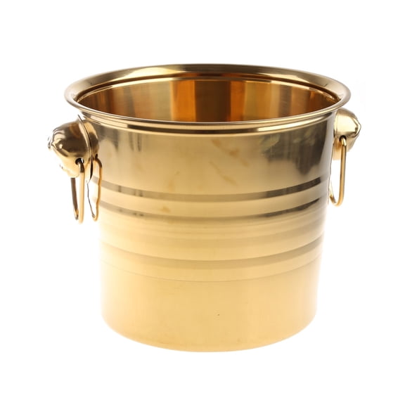 WINDLAND Stainless Steel Ice Bucket Thick Champagne Wine Beer Cooler Party KTV for Camping Parties and Picnics Home Bar Drinking Cooling Container
