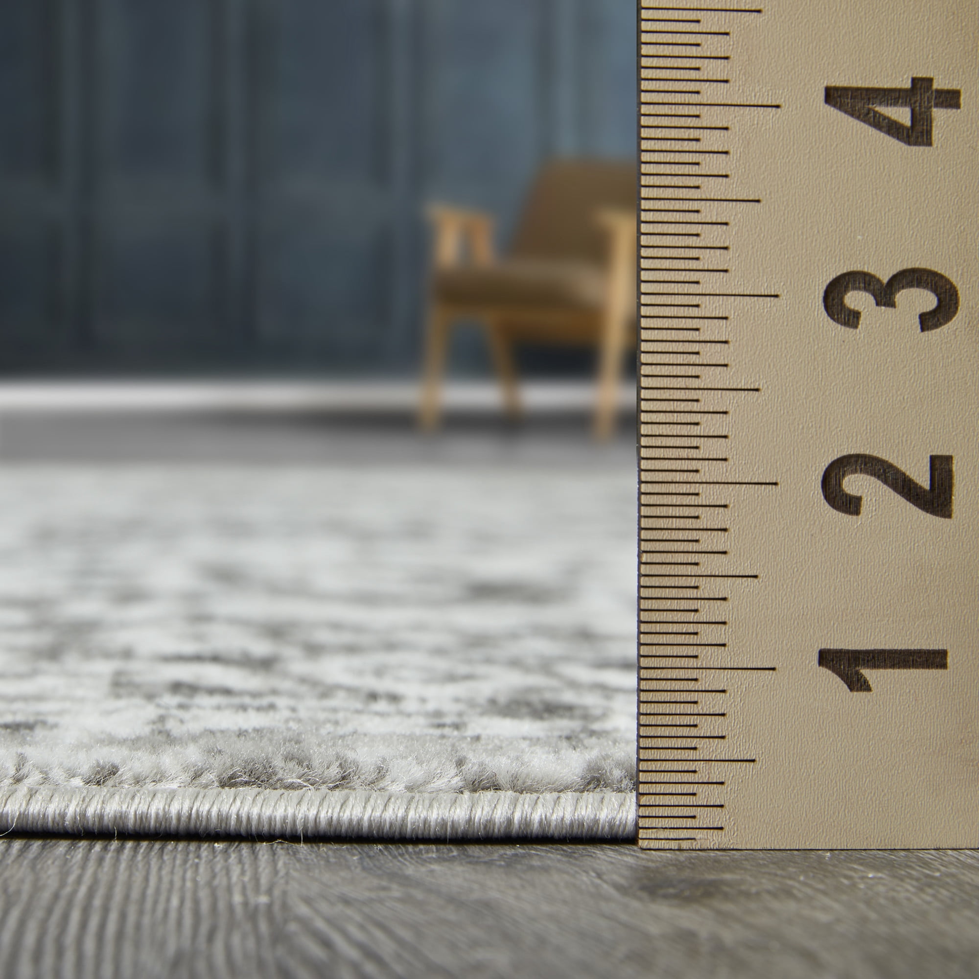 Loomaknoti Rhane Allory 5' x 7' Gray Oriental Indoor Polypropylene Area Rug