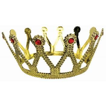 ROYAL KING CROWN - GOLD WITH RED