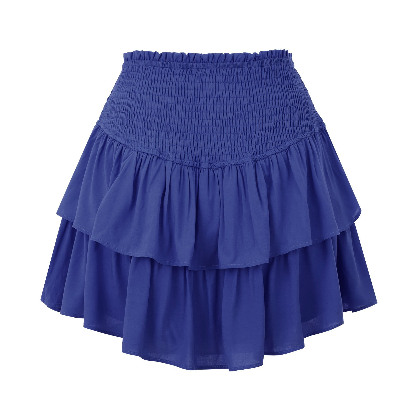 Buy Blue French Crepe Stripe Pattern De Hoop Flared Skirt For Women by  Mamicha Online at Aza Fashions.