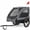 Black Gray, variant on Harmie Pet Bike Trailer for Bicycle Hauling Orange Steel Frame Quick Hitch Outdoor Travel Cart Foldable Frame