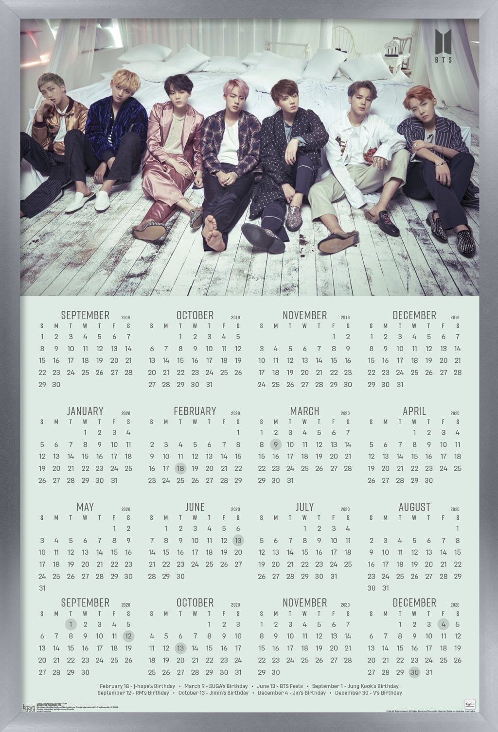 2020 Poster Calendar BTS Poster
