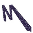 thumbnail image 6 of Zufioo Christmas Purple Snowflakes Print Men's Silk Tie, Business Suit Tie - Anti-floating Buckle Design, Clothing Accessories Suitable for Business, Daily Life, Banquets, 6 of 7