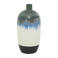 thumbnail image 4 of DecMode 13" Handmade White Ceramic Vase with Dripping Effect, 4 of 8