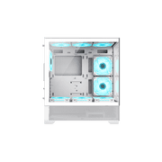 GAMEMAX Vista AW White Mid-tower ATX Computer Case w/ 6 x 120mm ARGB Fans (2 x MB side, 3 x PSU Top Cover, 1 x Rear) Pre-Installed