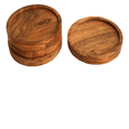 thumbnail image 3 of 4 Portavasos Posavasos Madera Antiderrapante Redondo Mesa Xtellar cafe, 3 of 3