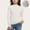 White, variant on fnnxnal Big Girls Cotton Knit Sweater, 7T Black, Mock Neck Ribbed - Soft Durable, Fall Daily Wear, Gentle on Sensitive Skin, Breathable
