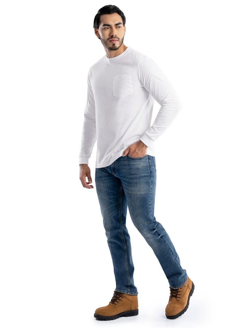 Brahma Men's Long Sleeve Core Tee, 100% Cotton, Moisture Wicking