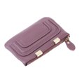 thumbnail image 4 of Mini Monedero de cuero Hugo Mujer Color Sólido cartera Corta de Embrague Organizador púrpura, 4 of 10
