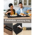 thumbnail image 2 of Electric Food Warming Mat Tray Warmer for Party Buffet Servers, Dual-Zone Heating with Independent Temperature Control, Hot Logic Heating , Full Surface  Warm - Black, 2 of 7