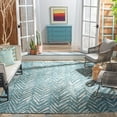 thumbnail image 2 of SAFAVIEH Courtyard Alfonso Chevron Indoor/Outdoor Area Rug, Blue/Grey, 9' x 12', 2 of 6
