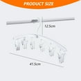 thumbnail image 2 of Foldable Drying Rack with 12 Clips for Drying Socks Lingerie Baby Clothes Drying Towels Rotatable Sock Drying Rackwhite, 2 of 4