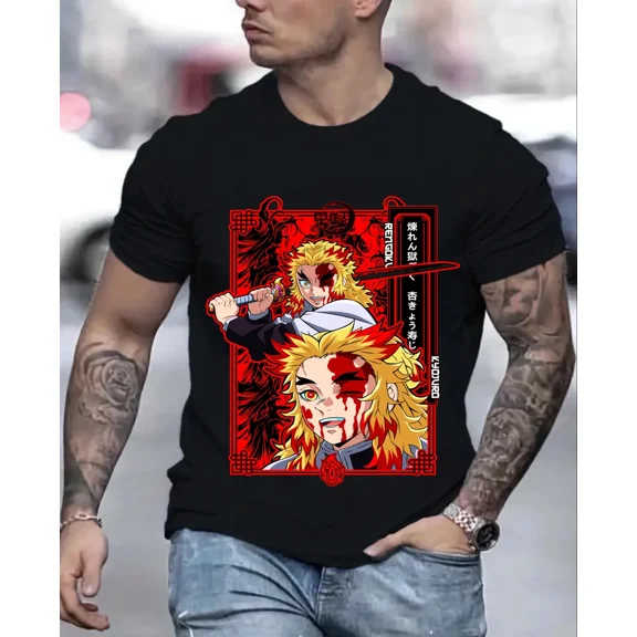 ANIME RENGOKU KNY BLACK T SHIRT UNISEX STYLE