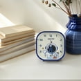 thumbnail image 2 of REGALWOVEN Rounded Square Desk Alarm Clock, Cute Animal Cartoon Patterns, Non-Tick, Perfect for Study/Office Blue 4.1"L x 1.9"W x 4.3"H, 2 of 5