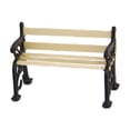 thumbnail image 4 of OUNONA Dollhouse Outdoor Bench Miniature Garden Bench Wood Color Retro Style 1Pack, 4 of 5