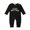 Black, variant on Douhoow Newborn Baby Boy Letter Print Romper Spring Infant Long Sleeve O-neck Jumpsuit