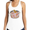 thumbnail image 2 of Spooky and Groovy Tank Top Fitted Racerback Women's Large Heather Grey, 2 of 5