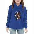 thumbnail image 2 of fnnxnal Infant 2T Blue Tiger Claw Print Hoodie - Durable Quick-Drying for Daily Wear, 2 of 5