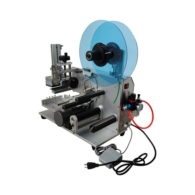 LT60 Machine d'Étiquetage Semi-Automatique pour Surfaces Plates, Étiqueteuse Plate Réglable, Applicateur d'Étiquettes