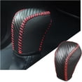 thumbnail image 1 of YISITIAN Carbon Fiber Car Gear Shift Knob Cover, Leather Vehicle Stick Shifting Protector with Needle & Thread, Stylish Auto Shifter Knob Guard, Compatible with Inspire Crider Integra CJ919-50109, 1 of 1