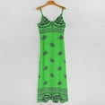 thumbnail image 5 of Green Paisley Bandana Pattern Sleeveless Dress Loose Women's Dress Dresses Luxury Evening Dresses, 5 of 9