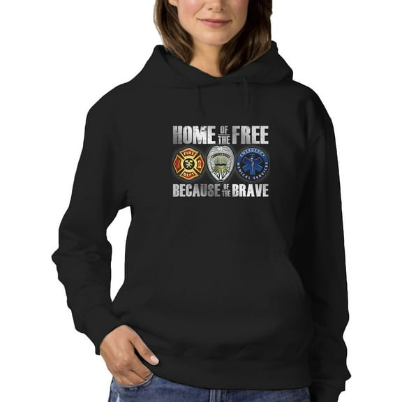 Home Of The Free Design Hoodie Women -GoatDeals Designs, Female Small