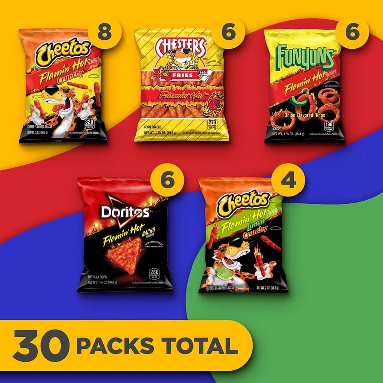 Frito-Lay Flamin' Hot Snacks Variety Pack, Spicy Chip Assortment