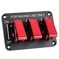thumbnail image 2 of Interrupteur de Voiture de Course, Panneau Interrupteur à Bascule 12v 3 Groupes pour Voiture de Course Rouge, 2 of 7