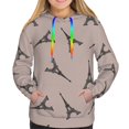 thumbnail image 4 of Hoodies for Women - black Eiffel Tower Comfrt Colour Drawstring Women'S Fashion Hoodies & Sweatshirts, Fall Outfits Clothes for Women 2024 Pullover with Kangaroo Pocket, 4 of 7