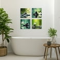 thumbnail image 5 of ZHONGYUTONG Green Bamboo Pictures Zen Wall Art Stone Flower Water SPA Canvas Prints Meditation Yoga Paintings Wall Decor for Bathroom Still Life Artwork (18.00" x 18.00"), 5 of 6