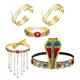 thumbnail image 3 of 5x Accesorios de Disfraz Egipcio para Mujer Vestir Exquisita Pulsera de Serpiente Disfraz con Cuentas de Serpiente para Vacaciones de Cosplay, 3 of 9