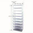 thumbnail image 3 of 1 set of  10 layer shoe cabinet with dust cover, large capacity non-woven fabric space saving shoe rack, easy to assemble, portable shoe cabinet, suitable for various scenarios such as entrance, 3 of 5