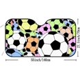 thumbnail image 3 of Car Windshield Sunshade Blocks Sun Visor Protector Colorful Footballs Foldable Sun Shield For Vehicle Car Truck SUV Van 51x27.5 inches Keep Vehicle Cool, 3 of 6