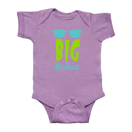 

Inktastic Big Brother Sunglasses Family - Blue Green Gift Baby Boy Bodysuit