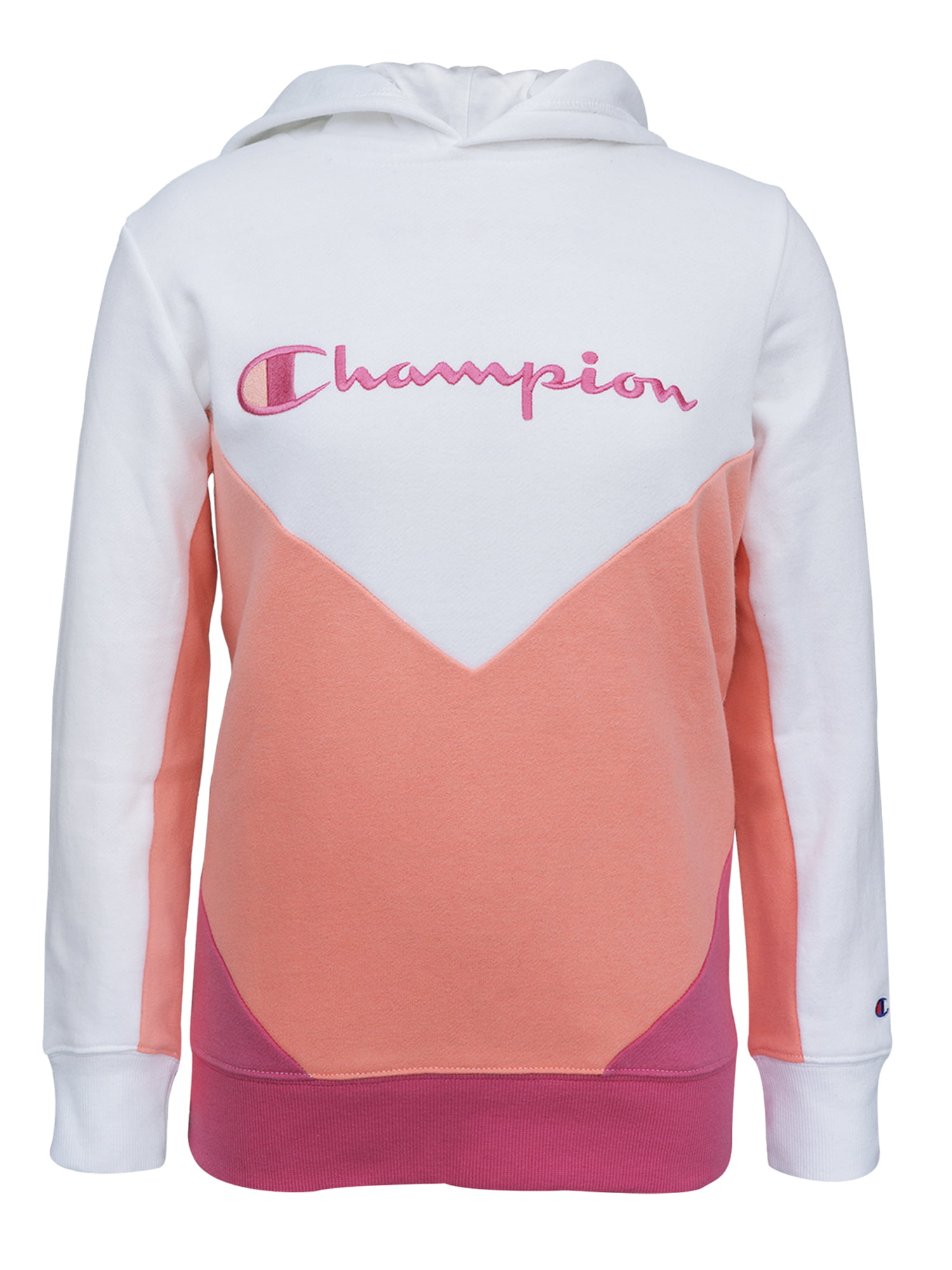 champion colorblock hoodie pink