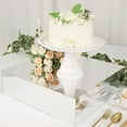 thumbnail image 2 of Balsa Circle 18x18" Silver Acrylic Display Box Cake Stand Centerpiece Pedestal Riser Party Events Home Decorations, 2 of 8