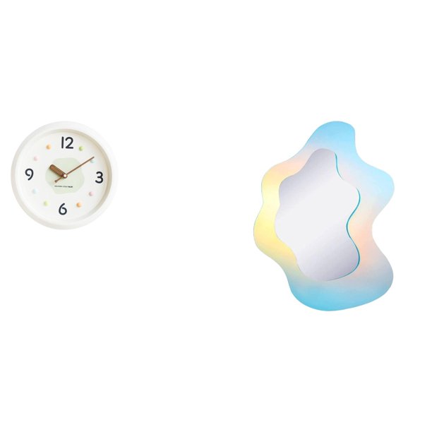 Reloj De Pared Decorativo Moderno Con Números Grandes Y Espejo Acrílico Ondulado Para El Hogar, La Oficina, El Baño, La Sala De Estudio, Silencioso, Sin Tictac, Para Colgar En La Pared.