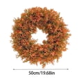 thumbnail image 3 of 19.7" Fall Artificial Boxwood Wreath for Front Door - Handmade Faux Greenery Wreath, Farmhouse Decor for Porch Wall Window Indoor Outdoor Home Decor, 3 of 7