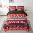 thumbnail image 2 of Feelyou Western Boho Aztec Bedding Comforter Set 7pcs for Teens, Red Tribal Square King Bedding Sets, Vintage Fashion Style Reversible Bed Sheets, Microfiber Bedroom Decor, 2 of 8