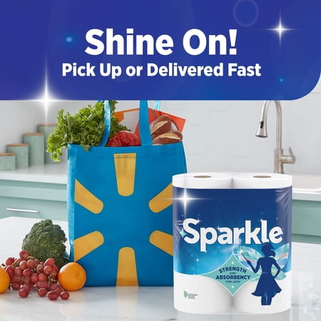 SPARKLE TOWELS SPARKLE TEAR-A-SQUARE PAPER TOWELS, 8 DOUBLE ROLLS, 110 SHEETS PER ROLL