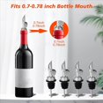 thumbnail image 3 of 48 Vertedores de de Licor de Acero Inoxidable, Boquilla de con Tapa AutomáTica para Alcohol para Aproximadamente 3/4 Pulgadas de Boca de Botella Plateada, 3 of 5