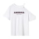 thumbnail image 1 of Camiseta para mujer verano simple ligero cuello redondo camiseta para ir de compras viajar SG, 1 of 7