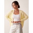 thumbnail image 4 of LMLYSoH Women's Knit Cardigan Solid Color Long Sleeve Open Front Sweater, 4 of 9